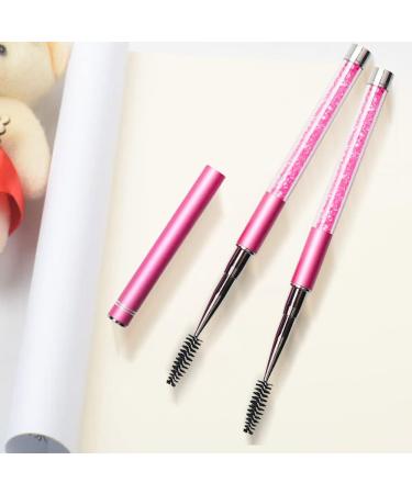 HESSION Eyelashes Comb Curlers Makeup Brush Mascara Brush Make Up Wands Eyebrow Brush with Cap Travel Accessories (HOT PINK) - Buy Online on SooperMarket.com