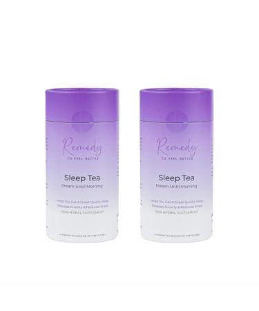Remedy to Feel Better - 28 Day Sleep Tea Bag - Quality Sleep Deep Relaxation - Reduces Stress Anxiety & Insomnia - Natural Herbal Blend - Dream Peacefully Until Morning - Restful Night Solution