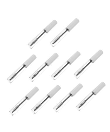 Angoily 10pcs Eyelash Tube Eyelash Growth Tubes oil Empty Tube Clear Eyelash Mascara Plastic White