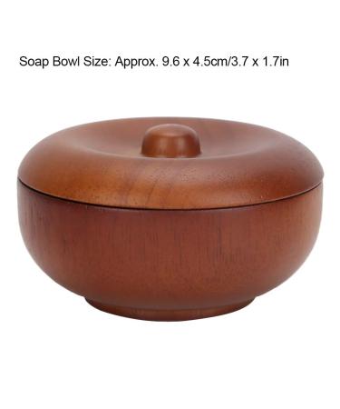 Premium Wooden Shaving Bowl & Soap Set | Wood Shaving Brush & Foam Cup for Professional Grooming - Buy Online on SooperMarket.com