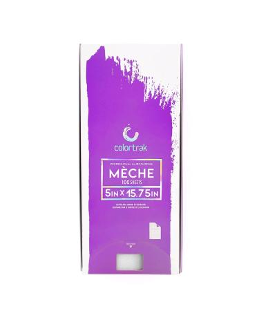 Colortrak Professional Reusable Hair Coloring Meche Sheets, Improves Color Saturation, Ideal for Bold Fantasy Hair Color, Transparent Sheets Can Be Reused, Pre-Cut, 5 x 16 Inches, 100 Sheets Per Pack 5x16 Inch (Pack of 100)