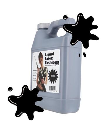 Black 32 Oz Liquid Latex Body Paint - Ammonia Free Cosplay Makeup for Professional Monster and Zombie Art - Buy Online on SooperMarket.com