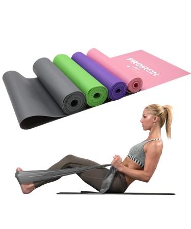 PROIRON Latex-Free Resistance Bands Exercise Bands for Strength Training Yoga Pilates Stretching Home Gym Workout Upper Lower Body Light Medium Heavy i-Gray/1.5m/30lb