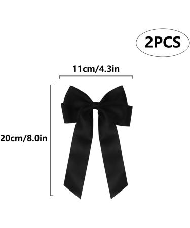 2 Pack Bow Hair Clips Black Hair Bows for Women Girls Large Bow Clips Hair Barrette Hair Accessories - Buy Online on SooperMarket.com