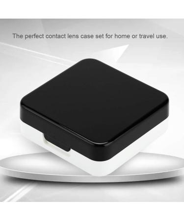Buy Cute Reflective Contact Lens Container Set - Hygienic & Durable for Home or Travel (Black) - Buy Online on SooperMarket.com