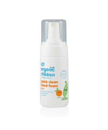 Green People Organic Children Quick Clean Hand Foam 100ml | Natural & Organic Hand Cleanser for Kids Toddlers & Babies| Gentle on Sensitive Skin | SLS Free & Paraben Free | Vegan Cruelty Free