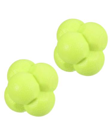PATIKIL Bounce Reaction Balls Coordination Training Ball Agility Trainer TPR High Difficulty, for Speed Reflex, Pink Yellow