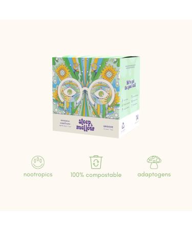 Steep & Mellow Functional Mushroom Green Tea | 14 Count | 100% Compostable Packaging - Buy Online on SooperMarket.com
