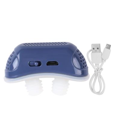 2023 New Anti Snoring Devices Portable Double Vortex Electric Variable Speed Anti Snoring Device Intelligent Anti Snoring Sleeping Breath Aid Health Care Accessory(Blue)