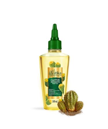 Vatika Afro Naturals Cactus Hair Oil - 100ml | Hair Care Essential Oil | For Healthy Scalp Maintenance & Deep Conditioning