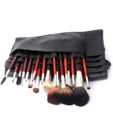 1pc Pu Leather Makeup Brush Waist Bag Portable Cosmetic Brush Holder Organizer with Artists Belt Strap (unfolding) - Buy Online on SooperMarket.com