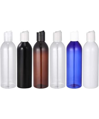 Minkissy 6pcs 250ml Portable Travel Bottles Plastic Refillable Bottles Plastic Squeeze Bottle with Disc Cap for Shampoo Lotion (Mixed Colors Bottle) Assorted Color - Buy Online on SooperMarket.com