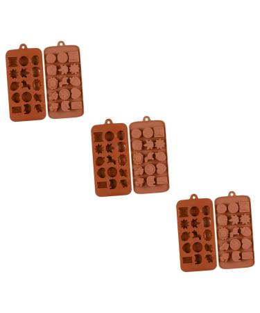 OUNONA 3pcs 15 Silicone Molds Cooking Molds Cupcake Baking Pan Non-Stick Mold Silicone Baking Molds Cakesicles Mold Cupcake Decorate Baking Pans Silicone Candy Molds Pudding mediumx3pcs Coffeex3pcs