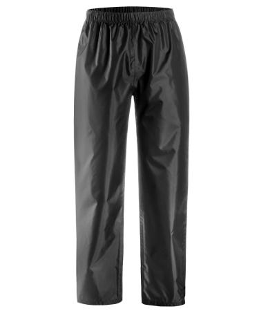 AXESQUIN Rain Pants Men Waterproof Breathable Lightweight Cycling Overpants Windproof Outdoor Pants Hiking Pants Overpants 3XL Black