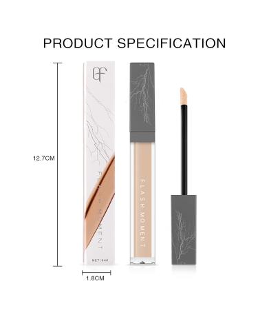 Flash Moment Silky Liquid Concealer - Full Coverage for Dark Circles & Acne - Hydrating Highlighter - 0.2 Fl Oz - Buy Online on SooperMarket.com