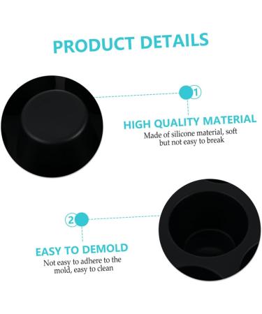 OUNONA 6 Pcs Silicone Cake Cup Silicone Cupcake Pan Air Fryer Cupcake Mold Popsicle Mould Nonstick Cupcake Pan Cakes Silicone Mold Silicone Cupcake Mold Dessert Cups Muffin Electric Fryer 21X21X4.5CMx3pcs Blackx3pcs - Buy Online on SooperMarket.com