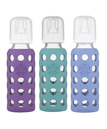 Lifefactory 9oz Glass Baby Bottle 3pk (Kale/Grape/Blueberry)