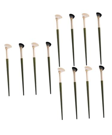 Baluue 12 Pcs Nose Shadow Brush Concealer Brush Cosmetic Brush Eye Shadow Brush Eyeshadow Wooden Handle