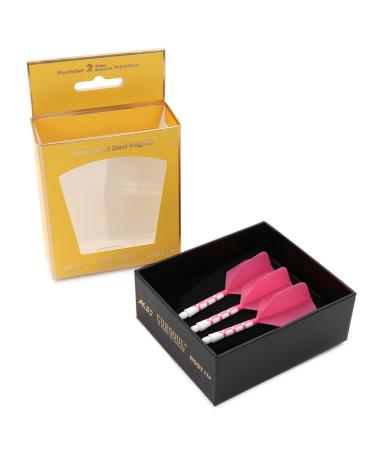 CUESOUL ROST T19 Integrated Dart Shaft and Flights 33mm Big Wing Shape-Say Goodbye to Falling Dart Flight Pink Flight