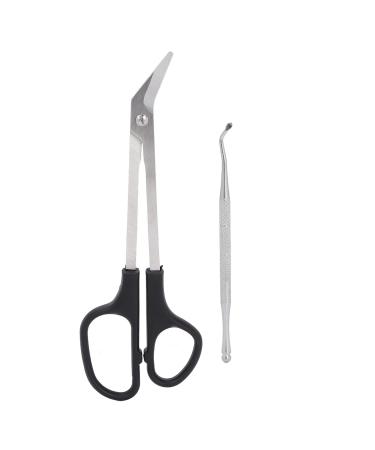 Professional Nail Scissors Long Handled Sharpp Nail Clippers Cutters Stainless Steel Manicure Scissors for Fingernail & Toenail