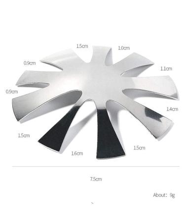 Isaken 3-Piece French Nail Edge Trimmer Set | Acrylic Nail Cutter & Metal Stencil Template for Perfect French Manicure | UV Polyacryl Gel Tool in Silver - Buy Online on SooperMarket.com