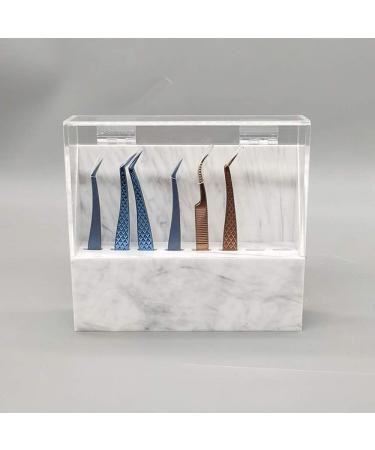 8 Holes Acrylic Tweezers Holder with Dust Cover - Durable Eyelash Extension Tools Organizer - Buy Online on SooperMarket.com