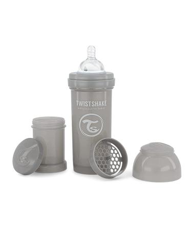 Twistshake Anti-Colic 260ml/8oz Pastel Grey - Reduce Colic and Comfort Your Baby - Buy Online on SooperMarket.com