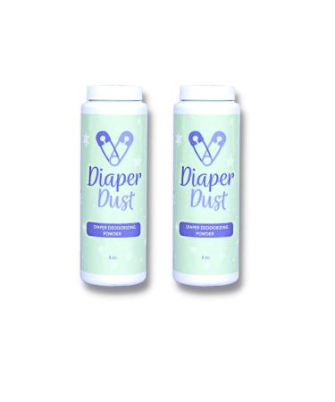 Diaper Dust - Diaper Deodorizing Powder (2ct) | With Activated Charcoal UNSCENTED No need for a pail No more plastic bags Portable