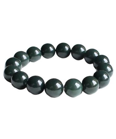 Natural Stone Bead Bracelet Men's Stone Bead Elastic Beaded Bracelet Men's Bracelet Jewelry Gift 14mm