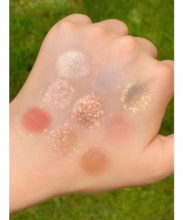 Lovelycat 9 Colors Glitter Eyeshadow Makeup Palette Matte High Pigmented Colorful Creamy Texture Eye Shadow Powder Natural Waterproof Long Lasting Eyeshadow Powder Cosmetics (purple) - Buy Online on SooperMarket.com