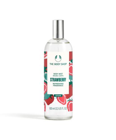 The Body Shop Strawberry Body Mist  Refreshes and Cools with a Sweet Fruity Scent  Vegan  3.3 oz