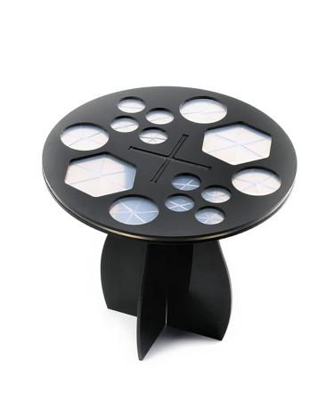 1PC Makeup Brush Holder Tree 14 Holes Brush Drying Organizer Acrylic Base Collapsible Makeup Brush Stand Air Drying Tower Cosmetics Brush Tree(Black) make up brush holder