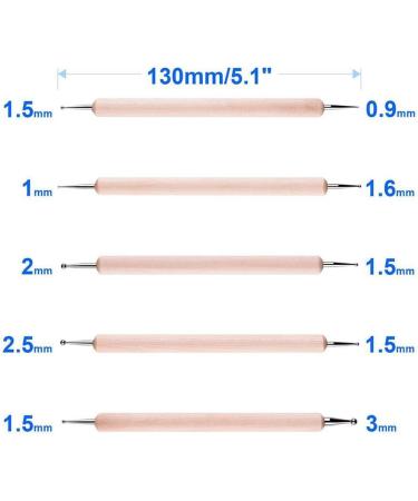 Dajidafu 1 Set Dotting Tools Two Ways Drawing Painting Carving Set DIY Design Manicure Tools Freehand Embossing Point Drill Pen - Buy Online on SooperMarket.com