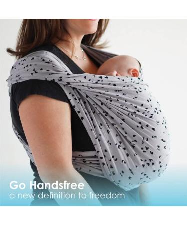 Baby K'tan Cotton Sweetheart Grey Print Baby Carrier XL - Comfy and Stylish - Buy Online on SooperMarket.com