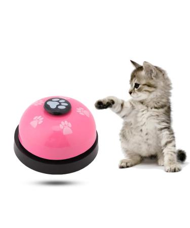 Smandy door bell for dogs dog door bells Training bells for pets training pots Dog curls dog door bell and press Bell for communication cleanliness training (pink)