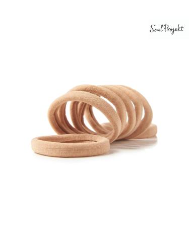 Soul Project 50-Piece Blonde Hair Ties - No Metal Elastic Bands for All Hair Types | Perfect for Ponytails & Buns | Ideal for School Work Gym - Dark Blonde Hair Accessories - Buy Online on SooperMarket.com