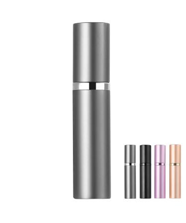 Brarios perfumed robber refillable empty travel perfume atomizer 5ml mini portable spray bottle pocket cater for on the go (J-gray) 5ml gray