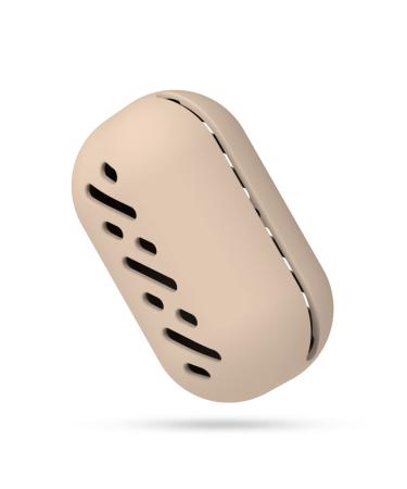 FERYES Large Silicone Makeup Sponge Holder Beauty Blender Case Travel Essentials Portable Double Sided Design Face Sponge Cover -Khaki