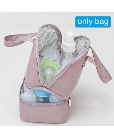 Kisbeibi Waterproof Breast Milk Cooling Bag - Travel & Daycare Breastfeeding Essential - Violet Baby Bottle Cool Box - Buy Online on SooperMarket.com