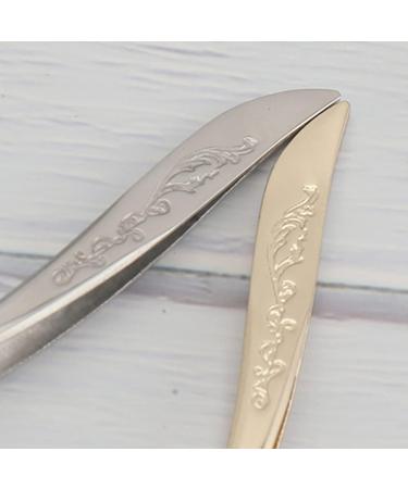EODNSOFN Stainless Steel Eyebrow Tweezers | Gold/Silver Hair Removal Tool - Buy Online on SooperMarket.com