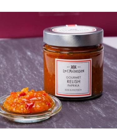 L.W.C. Michelsen Gourmet Paprika & Curry Relish (215g) | Sweet & Exotic | Additive-Free Condiment for Salad Dressing & Bruschetta Spread - Buy Online on SooperMarket.com