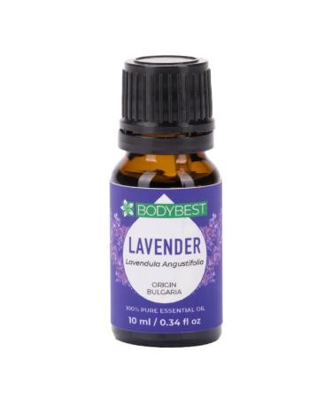 Lavender Essential Oil (10ml) | 100% pure oil for massage aromatherapy and diffusing | Long lasting fresh floral scent and aroma fragrance for DIY candle. hair cosmetics and body butter (10 ml) 10 ml (Pack of 1)