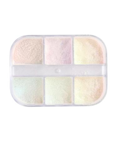 Chrome Nail Powder Nail Art Holo Powder Mirror Effect Pigment Glitter Body Face Decoration 6 Grids