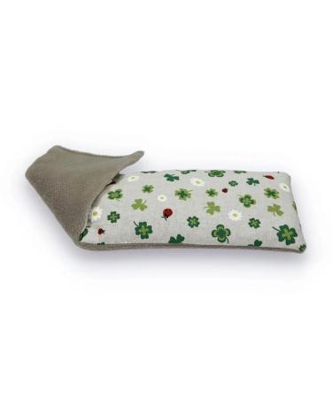 Soothing Cold or Hot Microwavable Duo Fabric Wheat Bag - Lavender Scented - Natural Relief for Aches and Pains - Cloverleaf