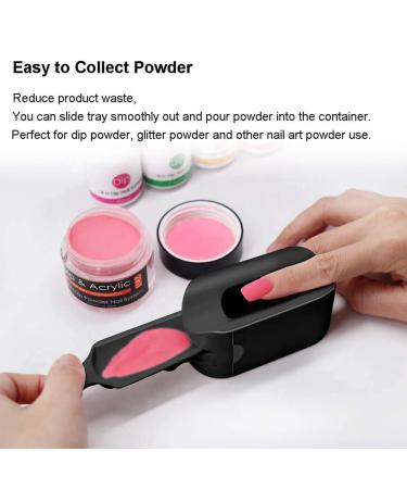 Dip Powder Tray Recycling System & French Tip Mould - Nail Glitter Holder Saver (Black) - Buy Online on SooperMarket.com