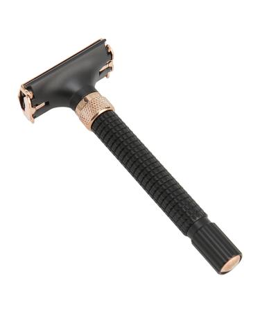 Double Edge Metal Safety Razor Handle - Reusable Grip Manual Shaver for Men & Women - Durable & Stylish Black - Buy Online on SooperMarket.com