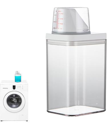 Laundry Detergent Dispenser Washing Powder Storage Detergent Container with Measuring Cup Laundry Powder Container Fabric Softener Box Detergent Dispenser for Bathrooms Toilets 1100ml - Buy Online on SooperMarket.com