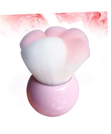 Angoily Portable Makeup Blush Brush - Professional Travel Brush for Women | Soft Pink Fur Foundation Tool - Buy Online on SooperMarket.com