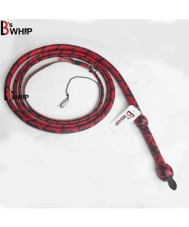 8' 16 Plait Kangaroo Hide Leather Bullwhip for Equestrian Use - Indiana Jones Style - Buy Online on SooperMarket.com