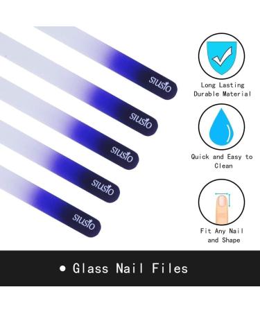 Professional Czech Crystal Shine Glass Nail Files Buffer Manicure Tools Kit Set for Nail Polishing - The Best Emery Boards for Fingernail & Toenail Care (10PK) - Buy Online on SooperMarket.com